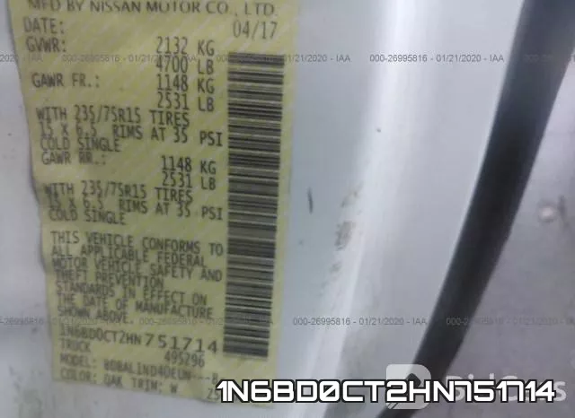 1N6BD0CT2HN751714 фото 9