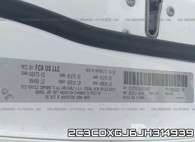2C3CDXGJ6JH314939 фото 10
