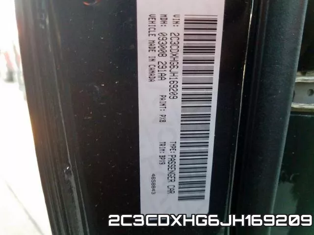 2C3CDXHG6JH169209 фото 2