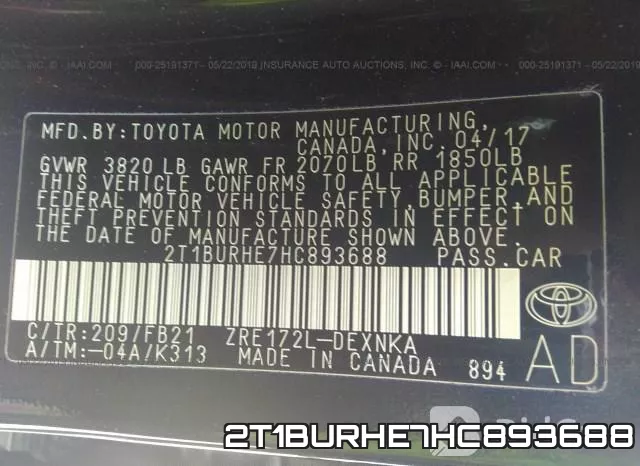 2T1BURHE7HC893688 фото 10