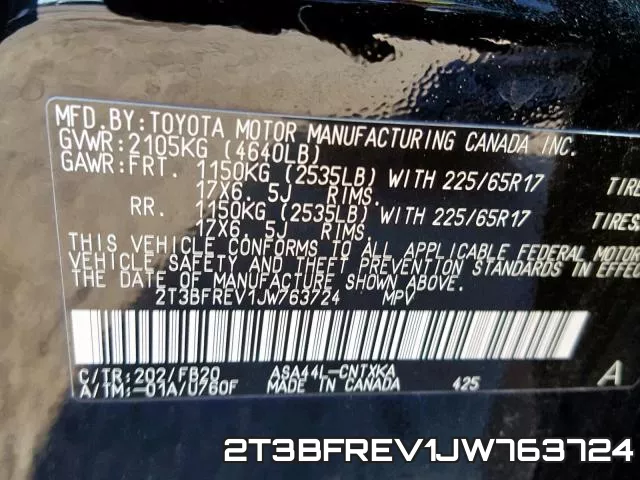 2T3BFREV1JW763724 фото 2