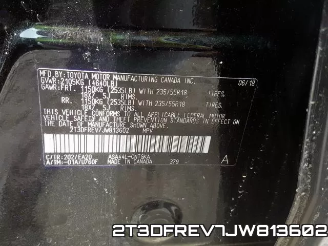 2T3DFREV7JW813602 фото 2