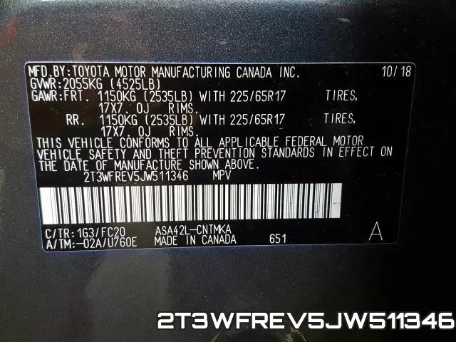 2T3WFREV5JW511346 фото 2