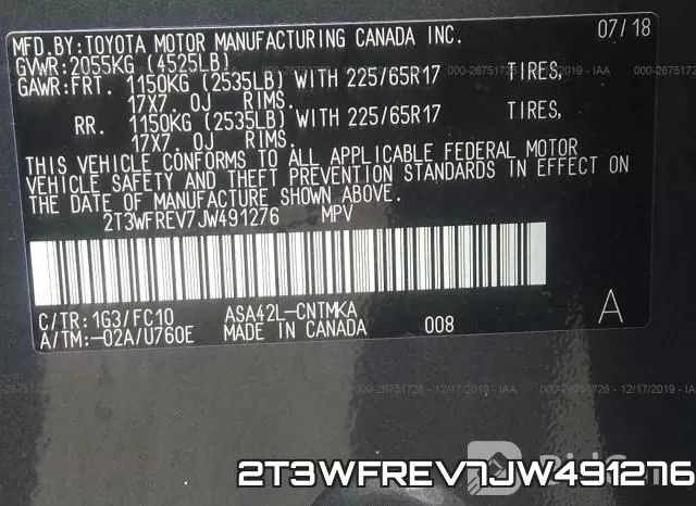 2T3WFREV7JW491276 фото 10