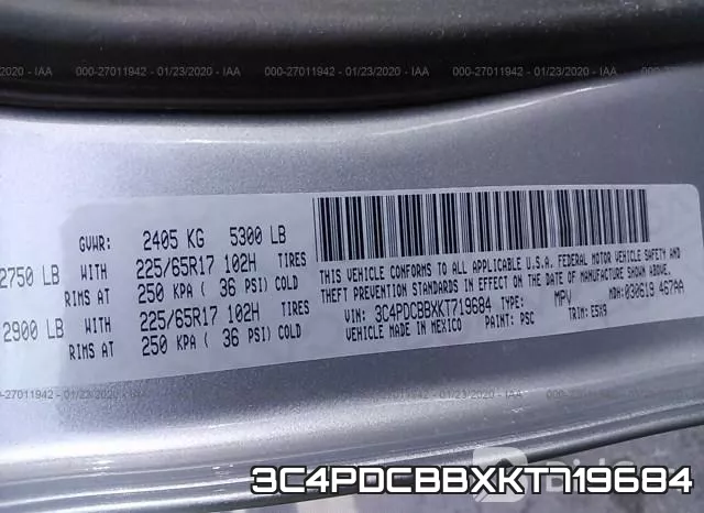 3C4PDCBBXKT719684 фото 10