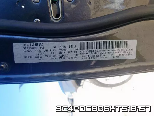 3C4PDCBG6HT518157 фото 2