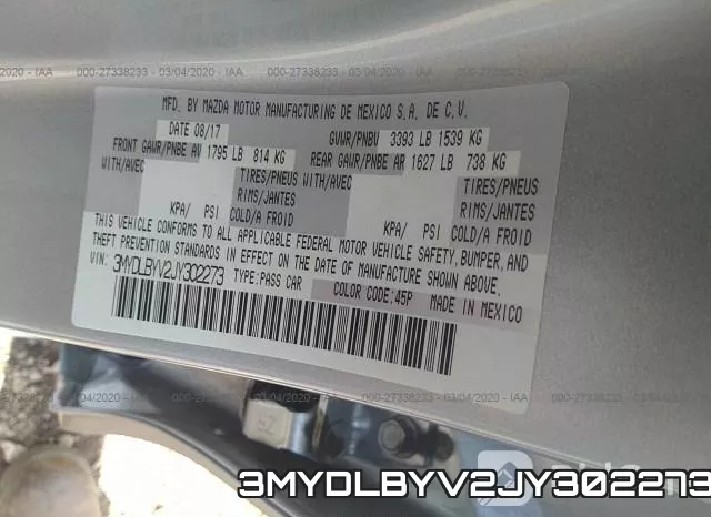 3MYDLBYV2JY302273 фото 10
