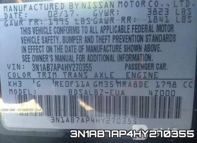 3N1AB7AP4HY270355 фото 10