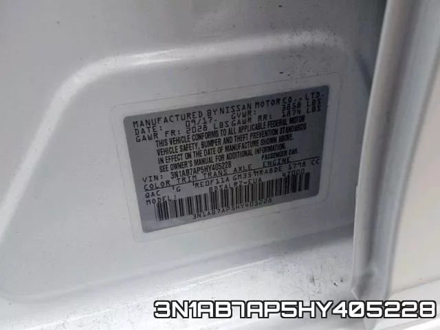 3N1AB7AP5HY405228 фото 2