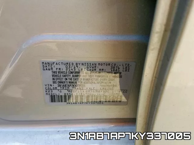 3N1AB7AP7KY337005 фото 2