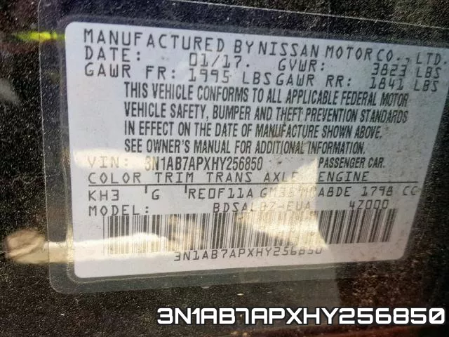3N1AB7APXHY256850 фото 2