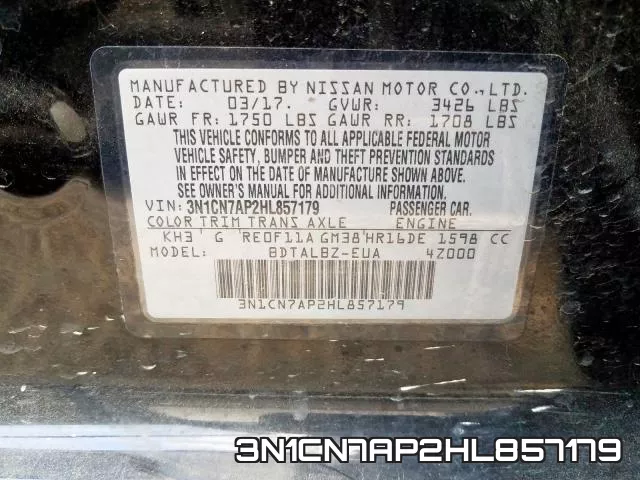 3N1CN7AP2HL857179 фото 2