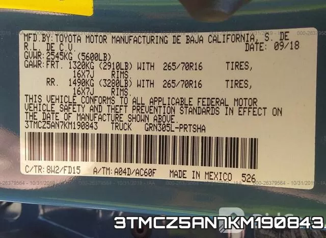 3TMCZ5AN7KM190843 фото 10