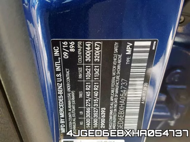 4JGED6EBXHA054737 фото 2