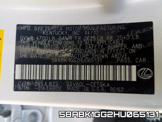 58ABK1GG2HU065131 фото 2
