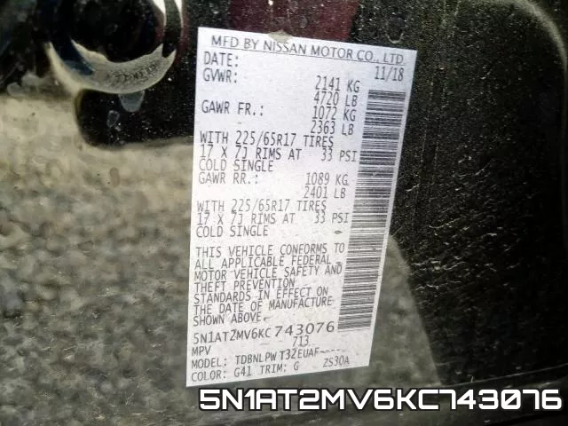 5N1AT2MV6KC743076 фото 2