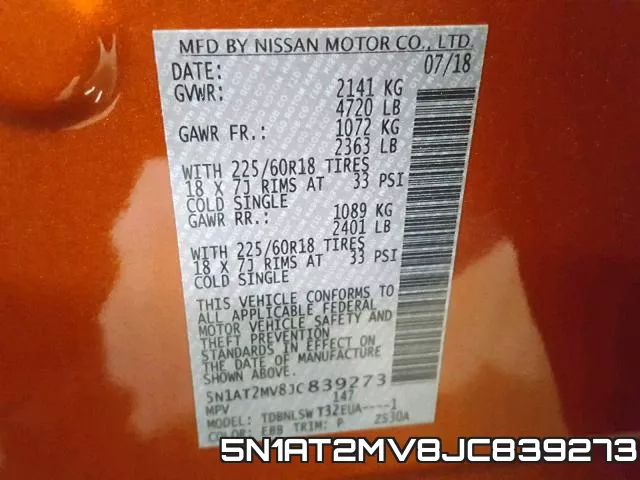 5N1AT2MV8JC839273 фото 2