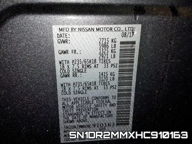5N1DR2MMXHC910163 фото 2