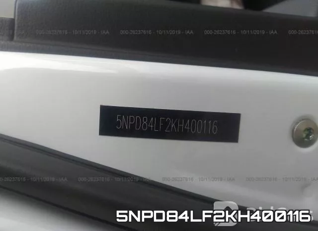 5NPD84LF2KH400116 фото 10