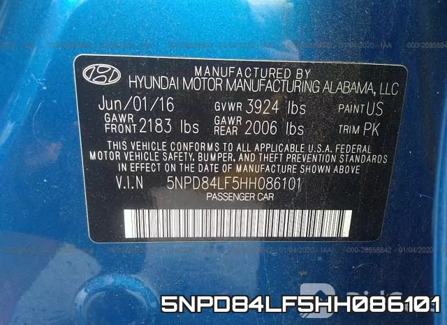 5NPD84LF5HH086101 фото 10