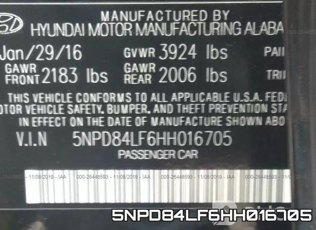 5NPD84LF6HH016705 фото 10