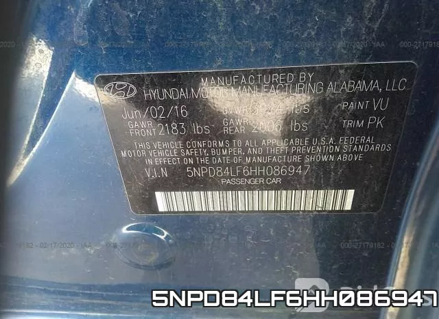 5NPD84LF6HH086947 фото 10