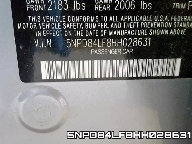5NPD84LF8HH028631 фото 2