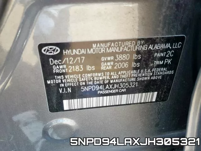 5NPD94LAXJH305321 фото 2