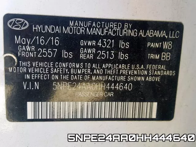 5NPE24AA0HH444640 фото 2