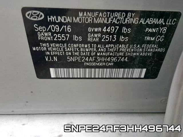 5NPE24AF3HH496744 фото 2