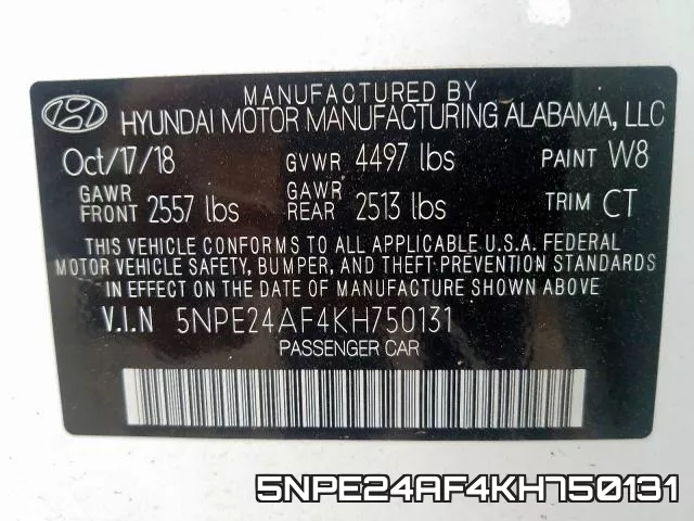5NPE24AF4KH750131 фото 2
