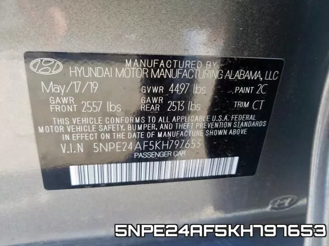 5NPE24AF5KH797653 фото 2