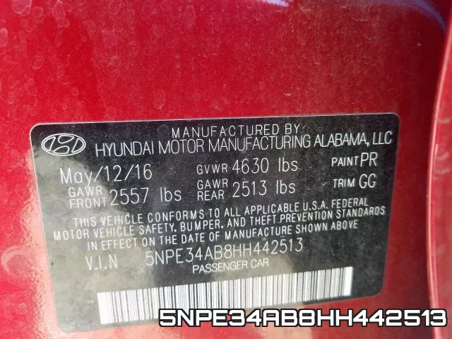 5NPE34AB8HH442513 фото 2