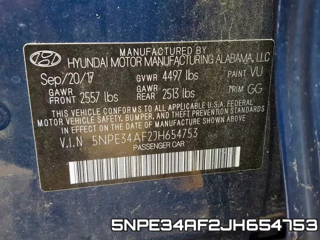 5NPE34AF2JH654753 фото 2