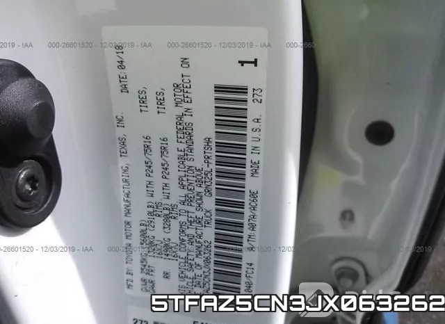 5TFAZ5CN3JX063262 фото 10