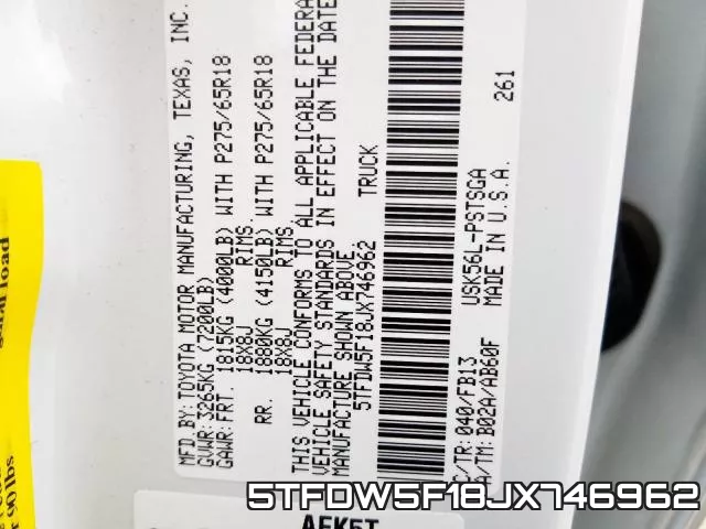 5TFDW5F18JX746962 фото 2