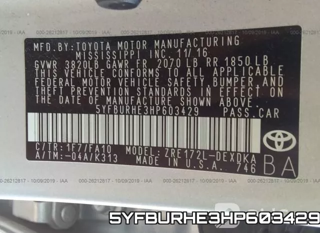 5YFBURHE3HP603429 фото 10