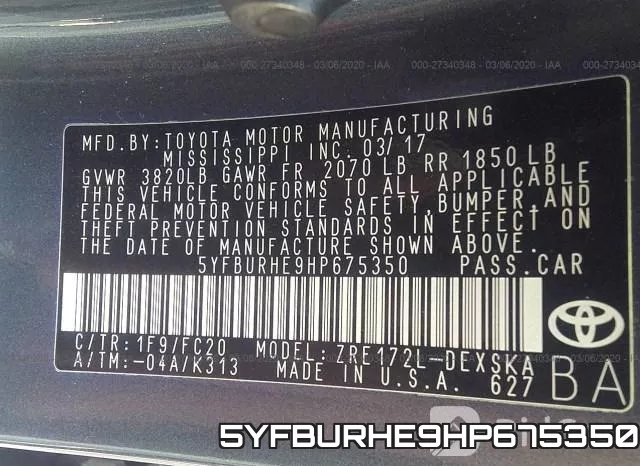 5YFBURHE9HP675350 фото 10