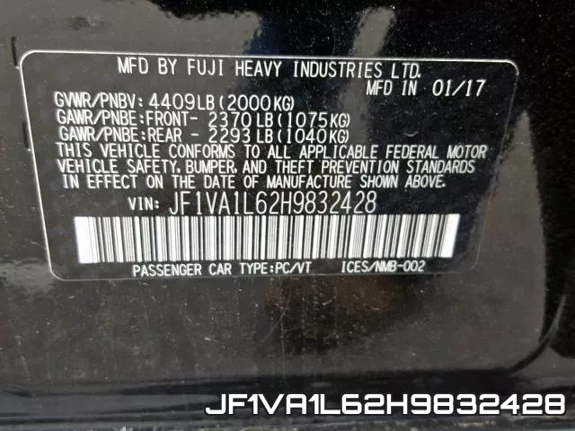 JF1VA1L62H9832428 фото 2