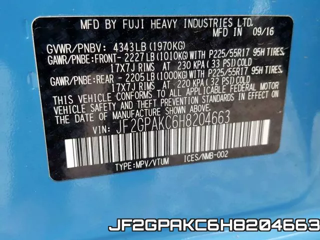 JF2GPAKC6H8204663 фото 2