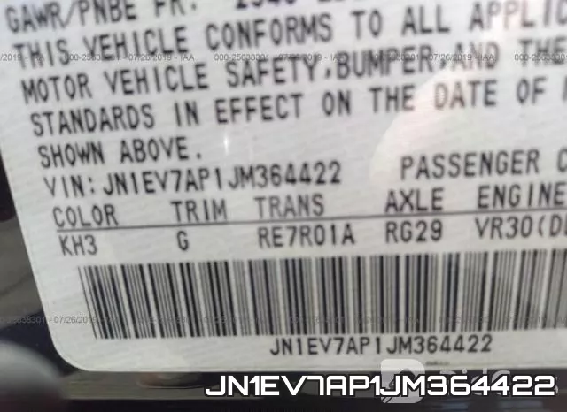 JN1EV7AP1JM364422 фото 10