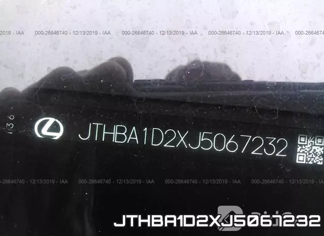 JTHBA1D2XJ5067232 фото 10