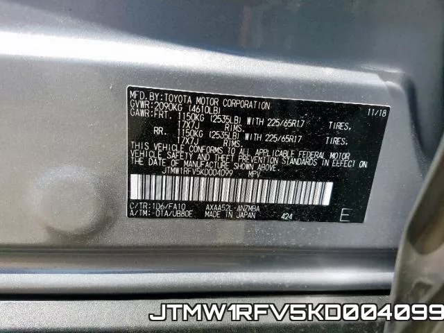 JTMW1RFV5KD004099 фото 2
