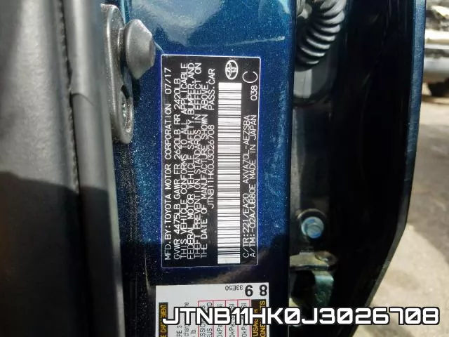 JTNB11HK0J3026708 фото 2
