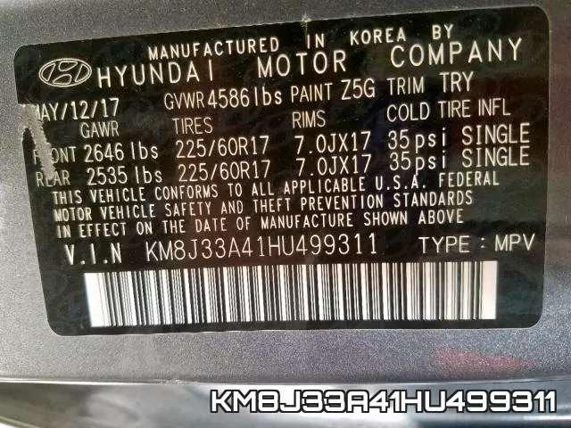 KM8J33A41HU499311 фото 2