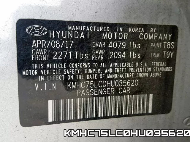 KMHC75LC0HU035620 фото 2