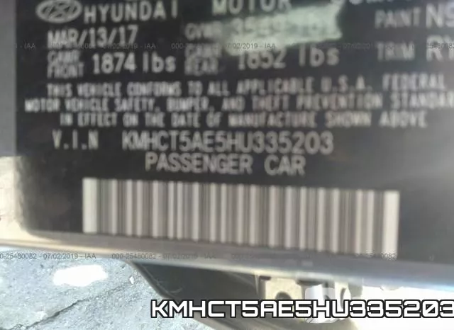 KMHCT5AE5HU335203 фото 10