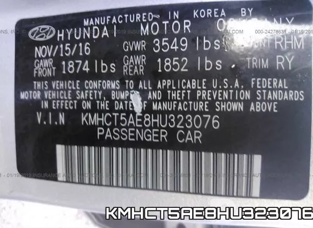 KMHCT5AE8HU323076 фото 10