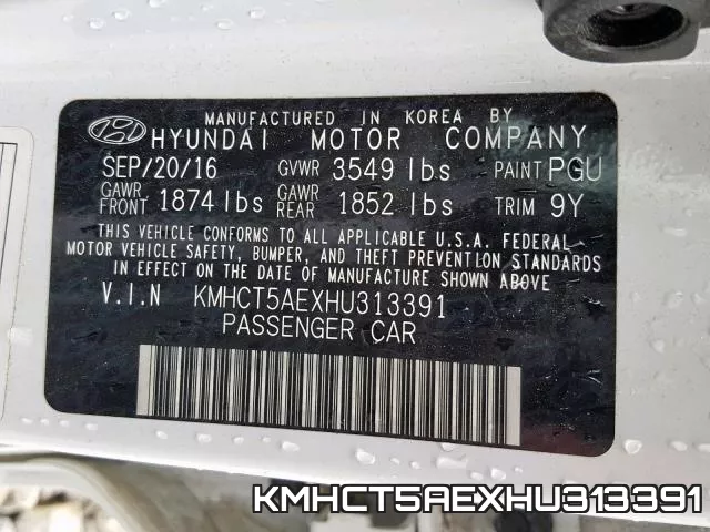 KMHCT5AEXHU313391 фото 2