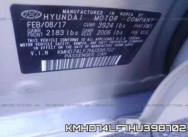 KMHD74LF7HU398702 фото 10